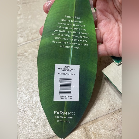 FARM RIO Purple Maxi Flower Dress Sz XS - Picture 3 of 3